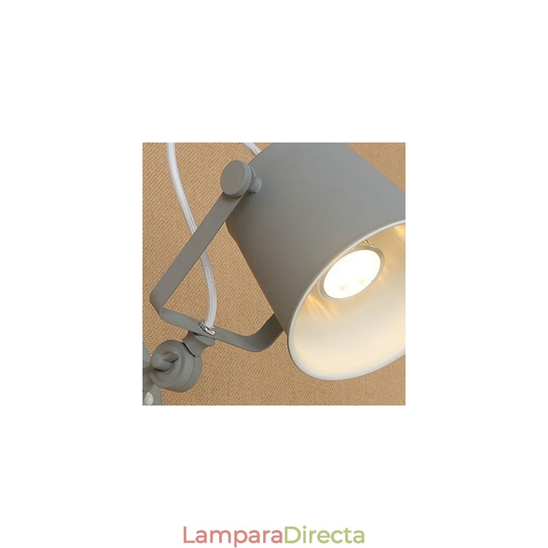 Lámpara de pared de acero pintado, estilo café americano negro, estilo retro, con sable de luz.