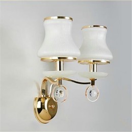 Lámpara de pared moderna y contemporánea con acabado galvanizado para protección ocular estilo mini de cristal.