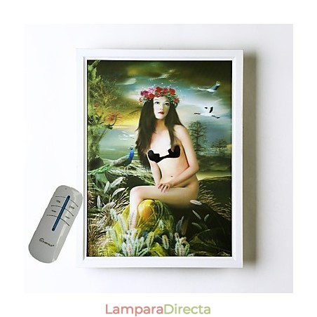 Pintura contemporánea moderna integrada para apliques de pared con luz ambiental. Pintura contemporánea moderna integrada para apliques de pared con luz ambiental.