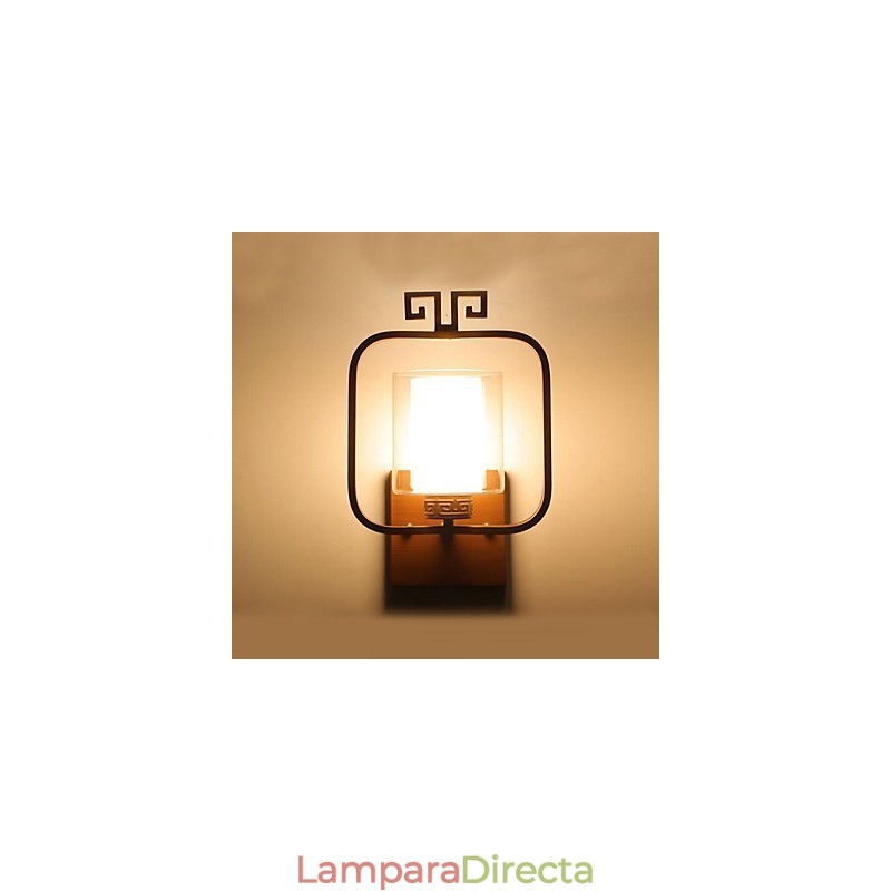 Pintura contemporánea moderna integrada para apliques de pared con luz ambiental.