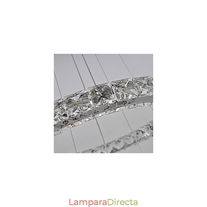 Lámpara de araña clásica tradicional de metal cromado