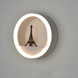 Pintura contemporánea moderna integrada para apliques de pared con luz ambiental.