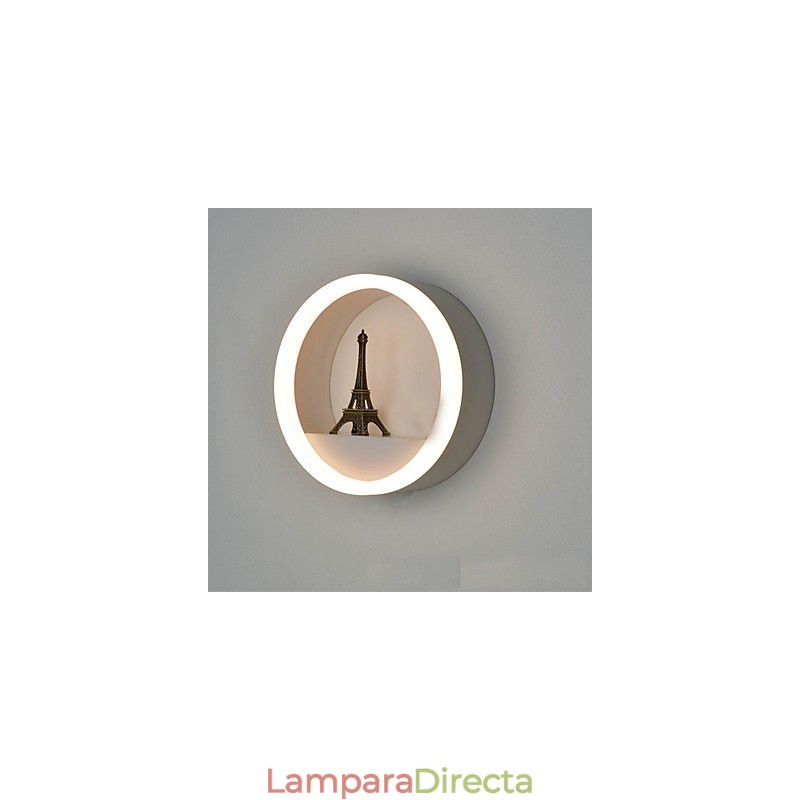 Pintura contemporánea moderna integrada para apliques de pared con luz ambiental.