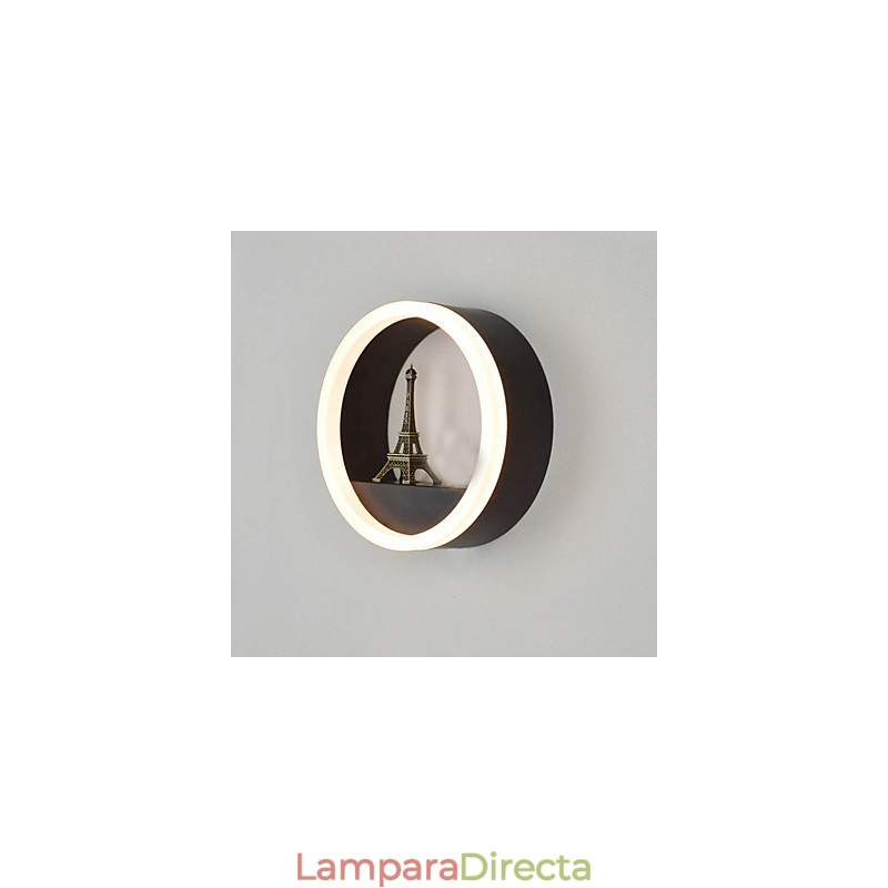 Pintura contemporánea moderna integrada para apliques de pared con luz ambiental.