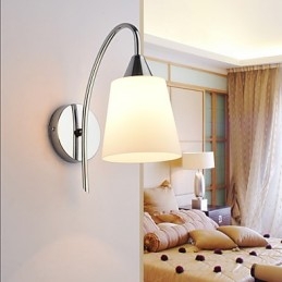 Lámpara de pared de vidrio, apliques de pared, base de metal para luz de pared