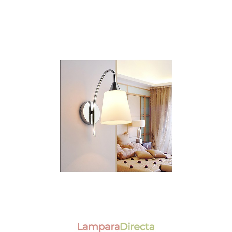 Lámpara de pared de vidrio, apliques de pared, base de metal para luz de pared