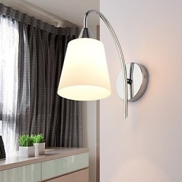 Lámpara de pared de vidrio, apliques de pared, base de metal para luz de pared