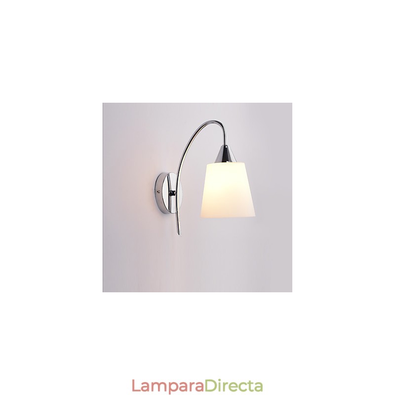 Lámpara de pared de vidrio, apliques de pared, base de metal para luz de pared