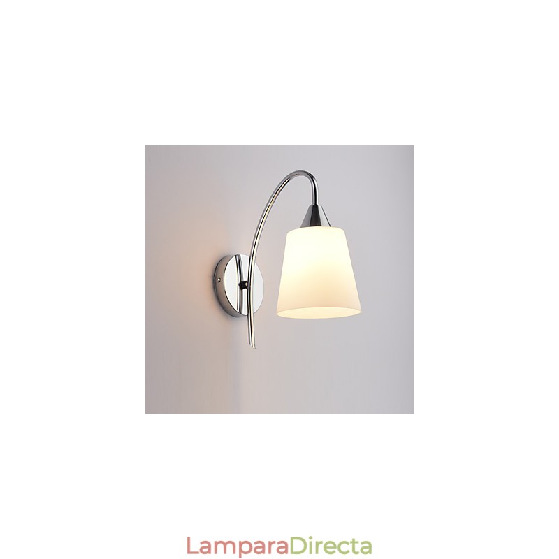 Lámpara de pared de vidrio, apliques de pared, base de metal para luz de pared