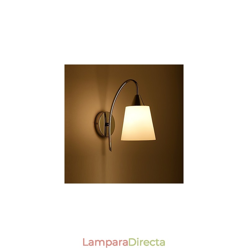 Lámpara de pared de vidrio, apliques de pared, base de metal para luz de pared