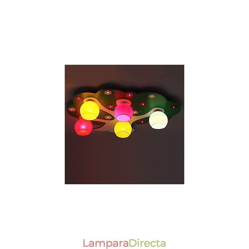 Lámpara de techo moderna contemporánea de madera y bambú