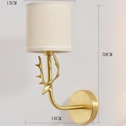Aplique de pared de latón clásico, tradicional, vintage, sencillo, con luz ambiental de estilo mini.