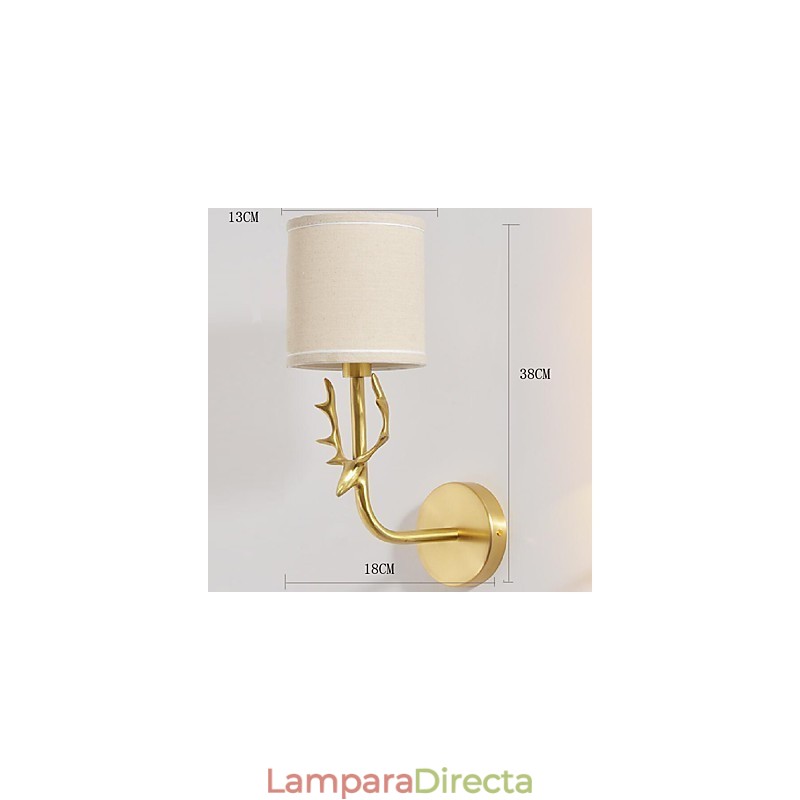 Aplique de pared de latón clásico, tradicional, vintage, sencillo, con luz ambiental de estilo mini.