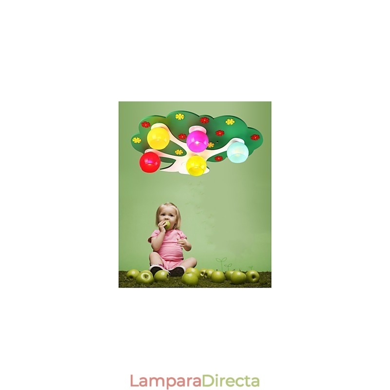 Lámpara de techo moderna contemporánea de madera y bambú