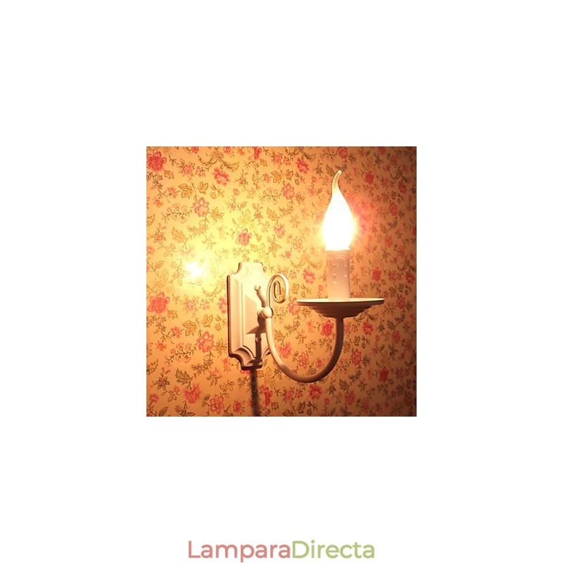 Lámpara de pared moderna y sencilla con forma de vela, lámpara de un solo cabezal, lámpara de noche para pasillo
