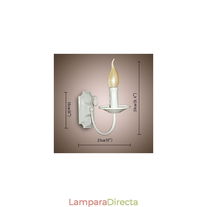 Lámpara de pared moderna y sencilla con forma de vela, lámpara de un solo cabezal, lámpara de noche para pasillo