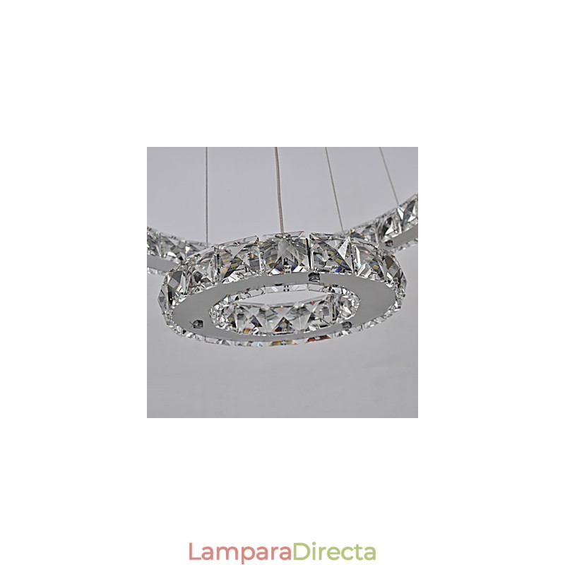 Lámpara de araña clásica tradicional de metal cromado