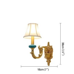 Aplique de pared de latón clásico, tradicional y de estilo campestre, ideal para iluminar desde arriba en estilo mini.