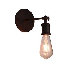 Aplique de pared de hierro ferruginoso minimalista para pasillo, bar, cafetería, restaurante, estilo americano