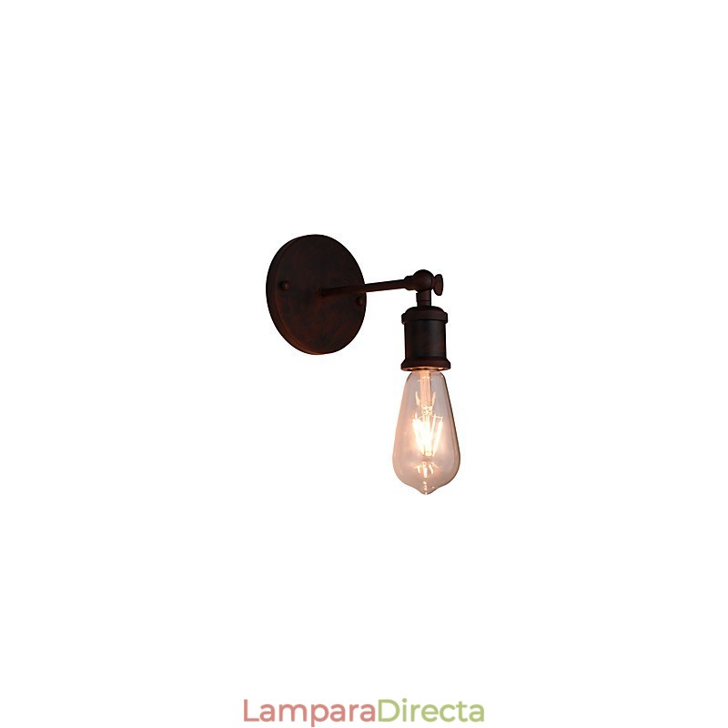 Aplique de pared de hierro ferruginoso minimalista para pasillo, bar, cafetería, restaurante, estilo americano