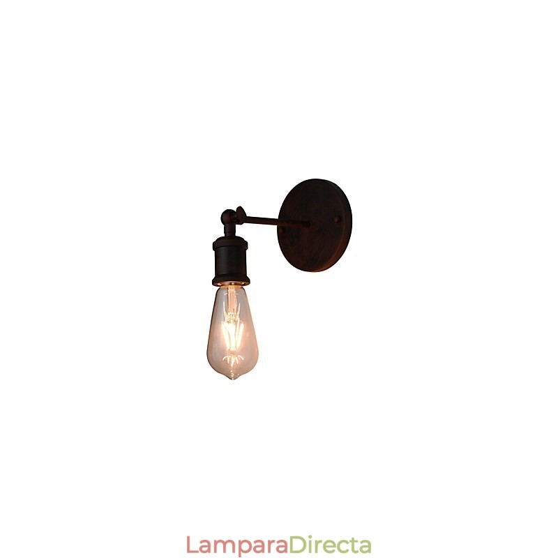 Aplique de pared de hierro ferruginoso minimalista para pasillo, bar, cafetería, restaurante, estilo americano
