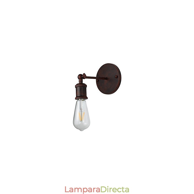 Aplique de pared de hierro ferruginoso minimalista para pasillo, bar, cafetería, restaurante, estilo americano