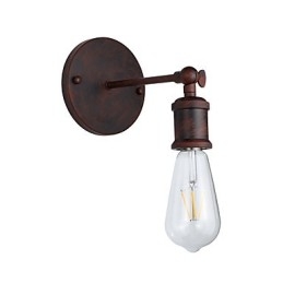 Aplique de pared de hierro ferruginoso minimalista para pasillo, bar, cafetería, restaurante, estilo americano