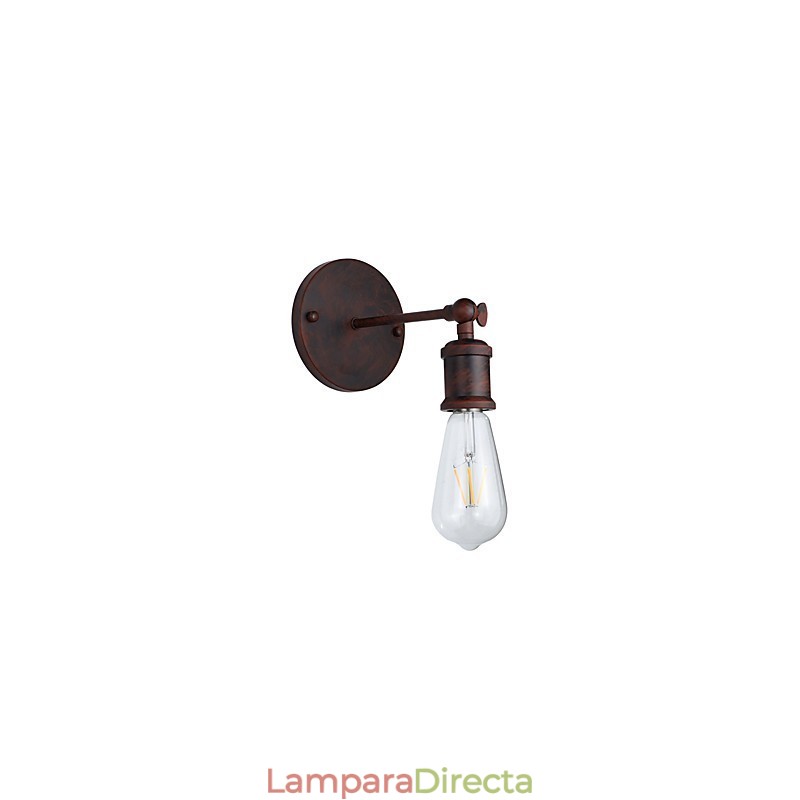 Aplique de pared de hierro ferruginoso minimalista para pasillo, bar, cafetería, restaurante, estilo americano