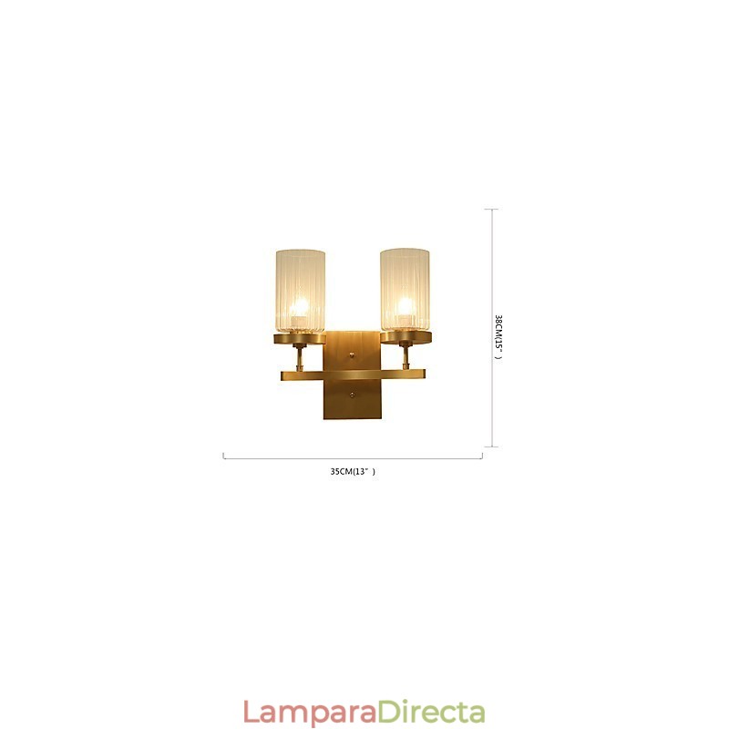 Aplique de pared de latón clásico tradicional de estilo campestre para iluminación ascendente de estilo mini.