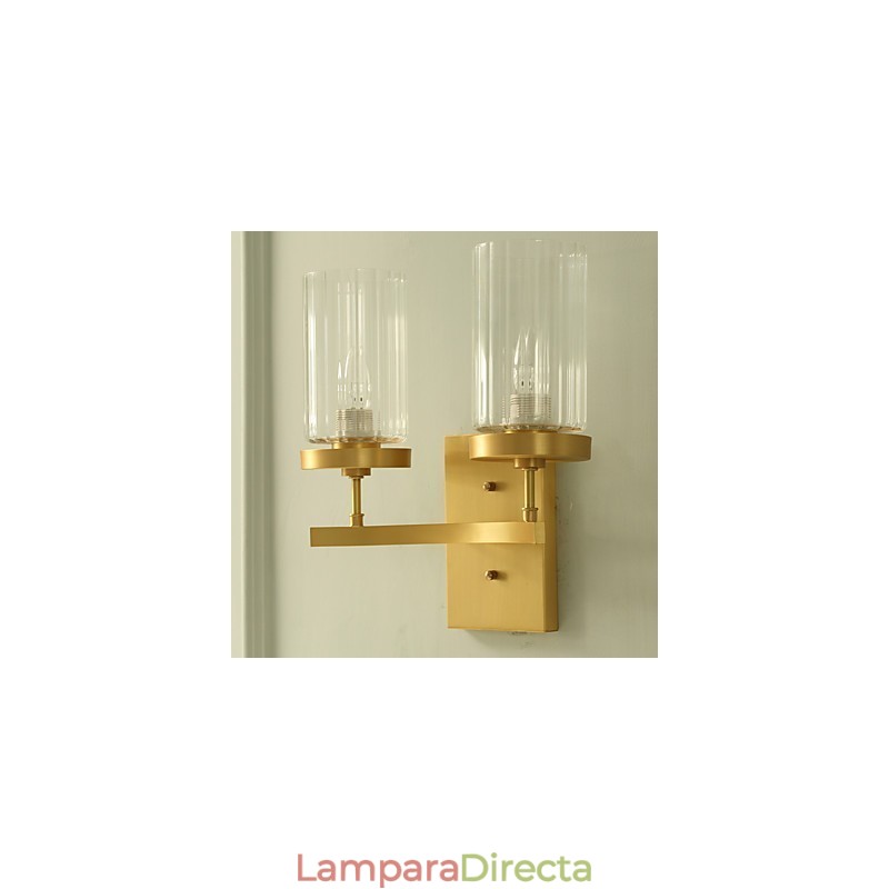 Aplique de pared de latón clásico tradicional de estilo campestre para iluminación ascendente de estilo mini.