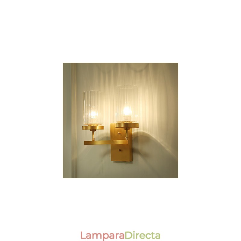 Aplique de pared de latón clásico tradicional de estilo campestre para iluminación ascendente de estilo mini.