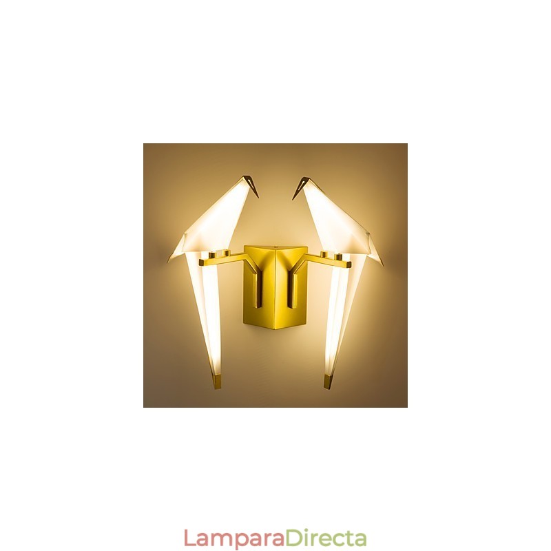 Luz ambiental integrada, simple, tradicional, clásica, estilo campestre dorado para estilo mini.