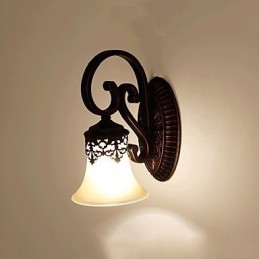 Lámpara de pared para vestíbulo de hotel, lámpara de pared europea para dormitorio, lámpara creativa para sala de estar, lámpara de pared retro para pasillo.