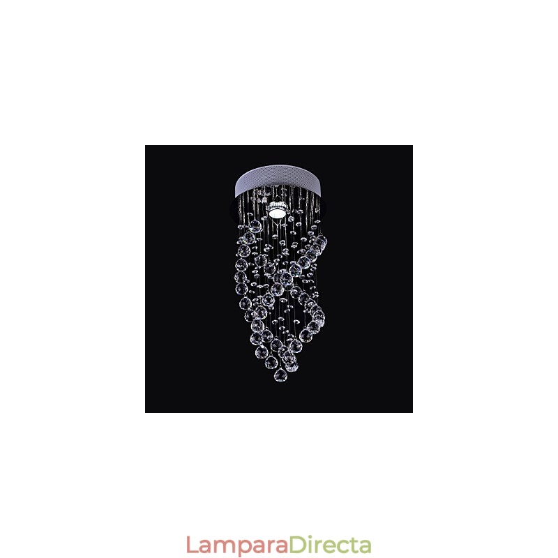 Lámpara de techo empotrada de cristal cromado contemporáneo moderno