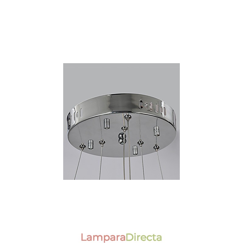 Lámpara de araña clásica tradicional de metal cromado