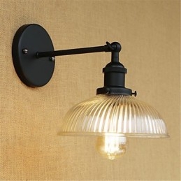 Apliques de pared con luz ambiental y protección ocular de estilo mini con pintura retro campestre