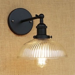Apliques de pared con luz ambiental y protección ocular de estilo mini con pintura retro campestre