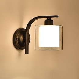 Apliques de pared con luz ambiental, estilo campestre, moderno y contemporáneo, para protección ocular, estilo mini.