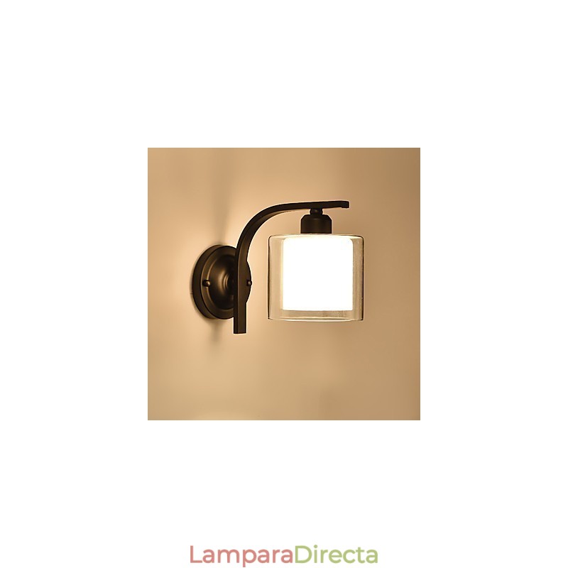 Apliques de pared con luz ambiental, estilo campestre, moderno y contemporáneo, para protección ocular, estilo mini.