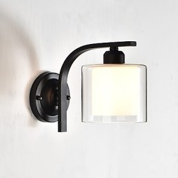 Apliques de pared con luz ambiental, estilo campestre, moderno y contemporáneo, para protección ocular, estilo mini.
