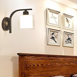Apliques de pared con luz ambiental, estilo campestre, moderno y contemporáneo, para protección ocular, estilo mini.