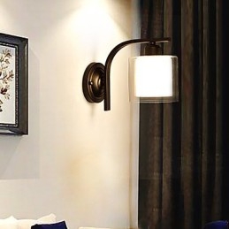 Apliques de pared con luz ambiental, estilo campestre, moderno y contemporáneo, para protección ocular, estilo mini.