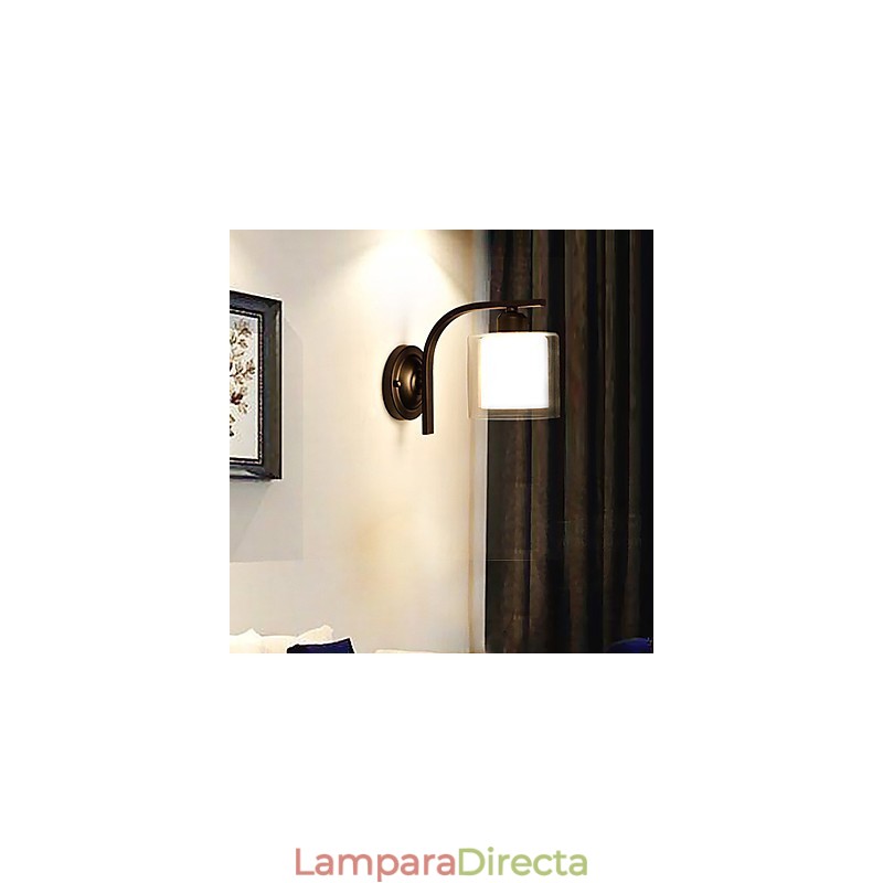 Apliques de pared con luz ambiental, estilo campestre, moderno y contemporáneo, para protección ocular, estilo mini.