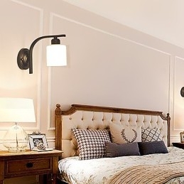 Apliques de pared con luz ambiental, estilo campestre, moderno y contemporáneo, para protección ocular, estilo mini.