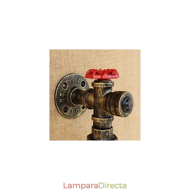 Lámpara de pared con forma de botella de agua en color gris ahumado