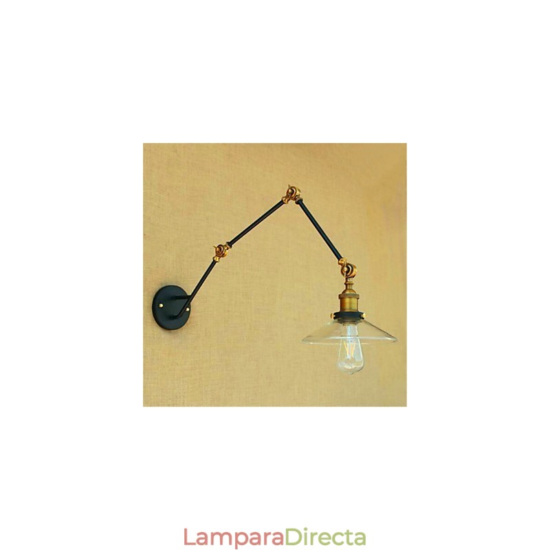 Lámpara de techo rústica estilo rústico estilo rústico con luz ambiental tipo brazo oscilante.