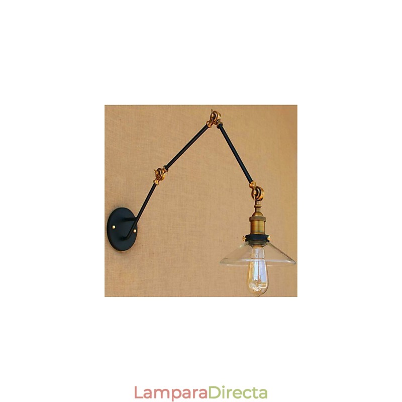 Lámpara de techo rústica estilo rústico estilo rústico con luz ambiental tipo brazo oscilante.