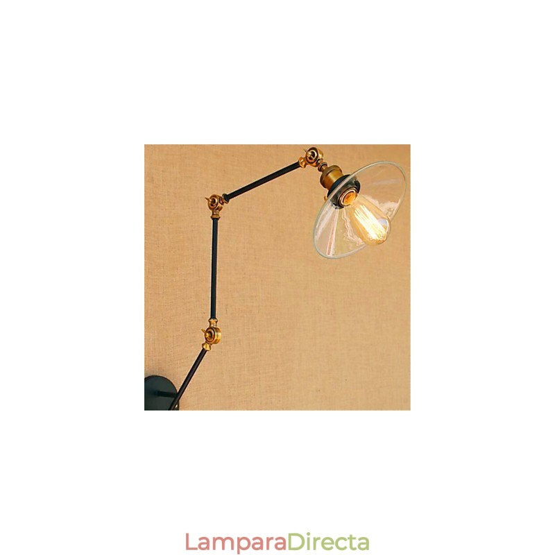 Lámpara de techo rústica estilo rústico estilo rústico con luz ambiental tipo brazo oscilante.