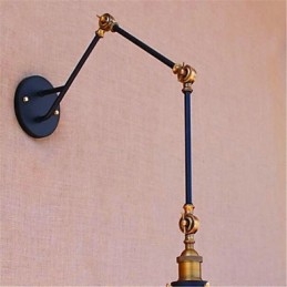 Lámpara de techo rústica estilo rústico estilo rústico con luz ambiental tipo brazo oscilante.