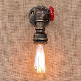 Lámpara de pared pequeña decorativa con pipa de agua sencilla y nostálgica